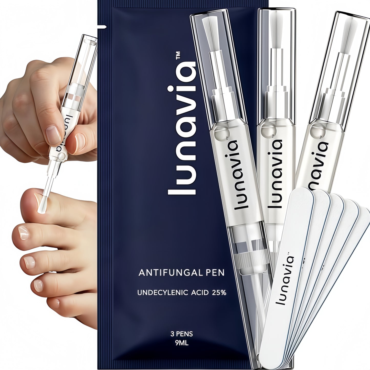 Antifungal Pen - Cures MostAthlete'sFoot, Jock Itch, and Ringworm -25%Undecylenic Acidwith added Tea Tree,Jojoba, Clove Bud Oils 4 Aloe -3-PackTwist Pen(9ML Volume)(2Pack)